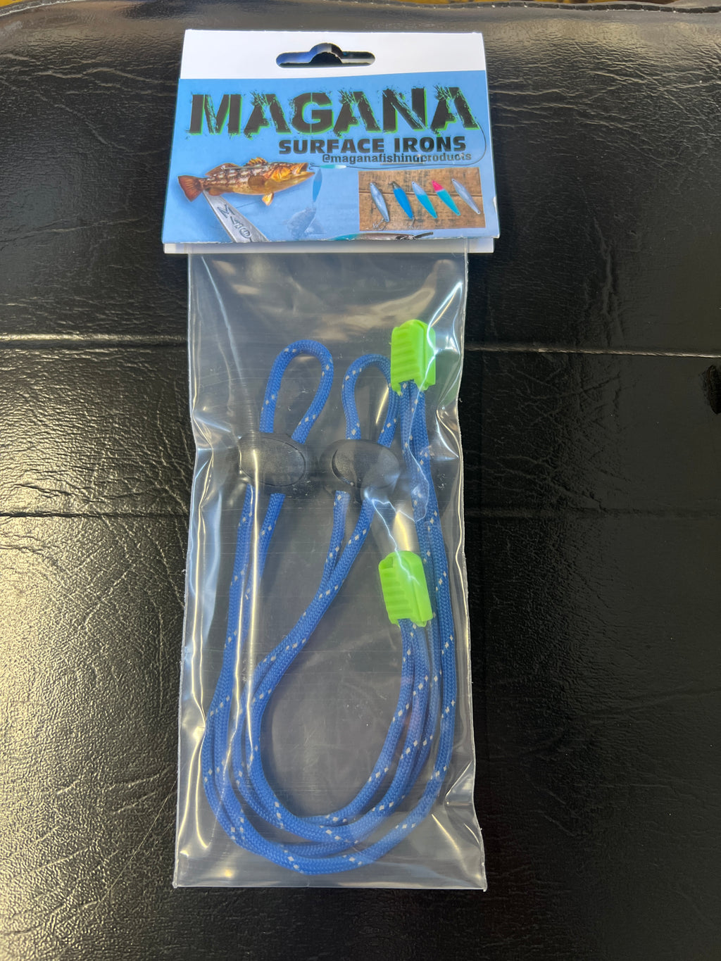 Fishing pole ties, blue