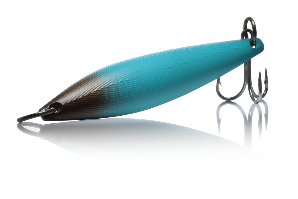 Magana 1, Blue/Bronze, CNC Machined Aluminum Surface Iron Lure, Cerakoted, Made In The USA.